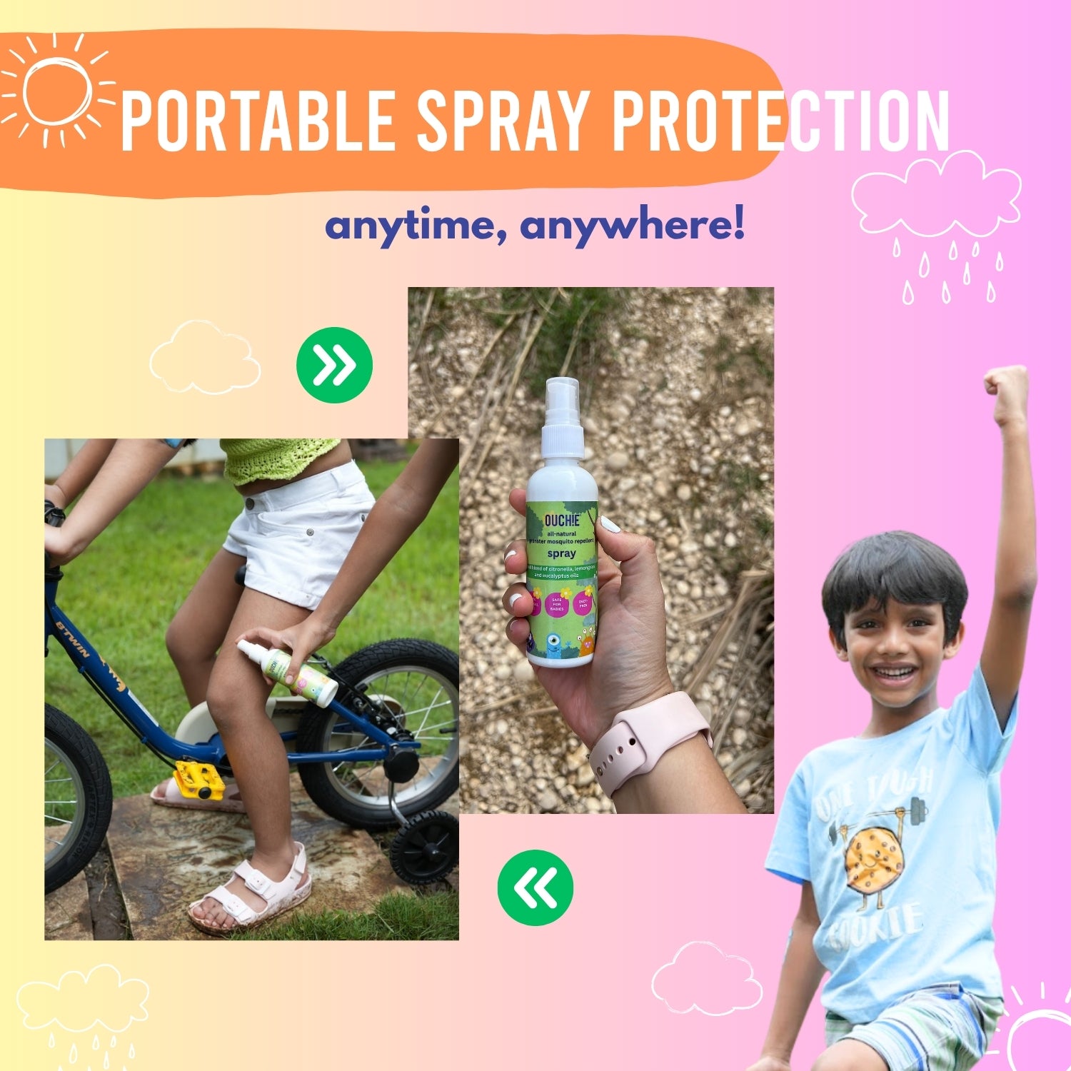 Double Combo: Monster Party Patches (Pack of 24) and Spray (100ml)