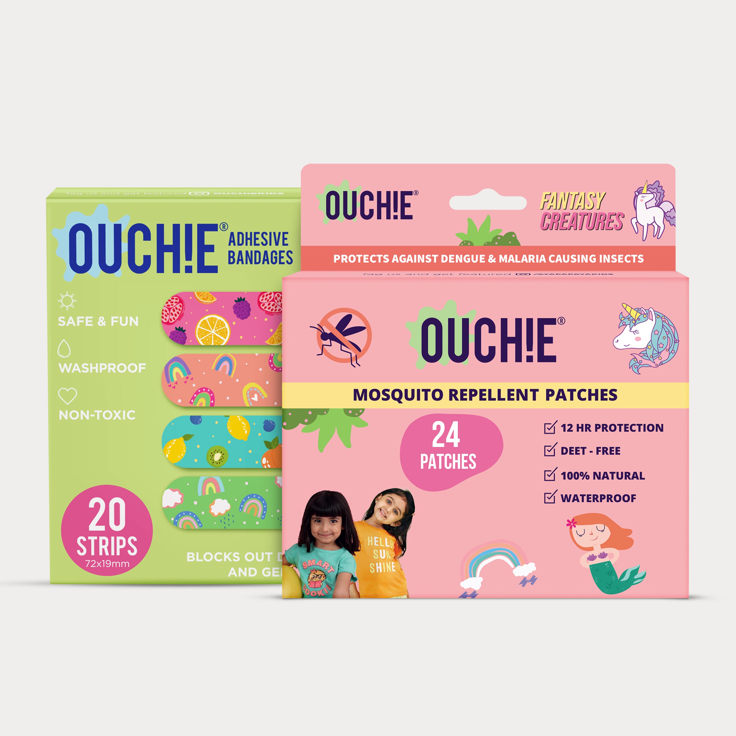 Double Combo: Tropical Burst (20 Bandages) + Fantasy Creatures (24 Patches)