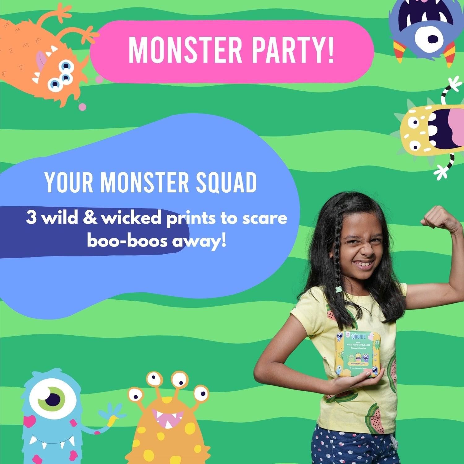 NEW! Monster Party (48 Count), Assorted Sizes