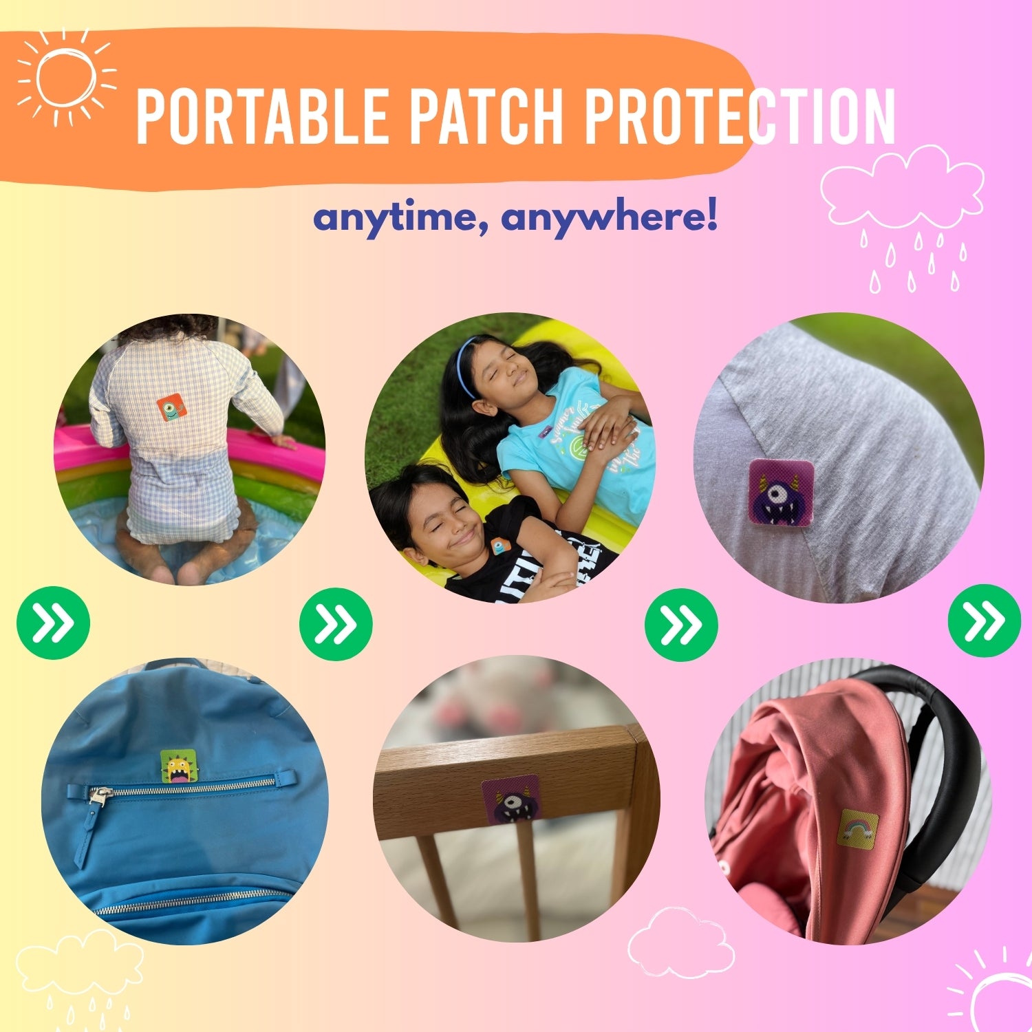 Double Combo: Monster Party Patches (Pack of 24) and Spray (100ml)