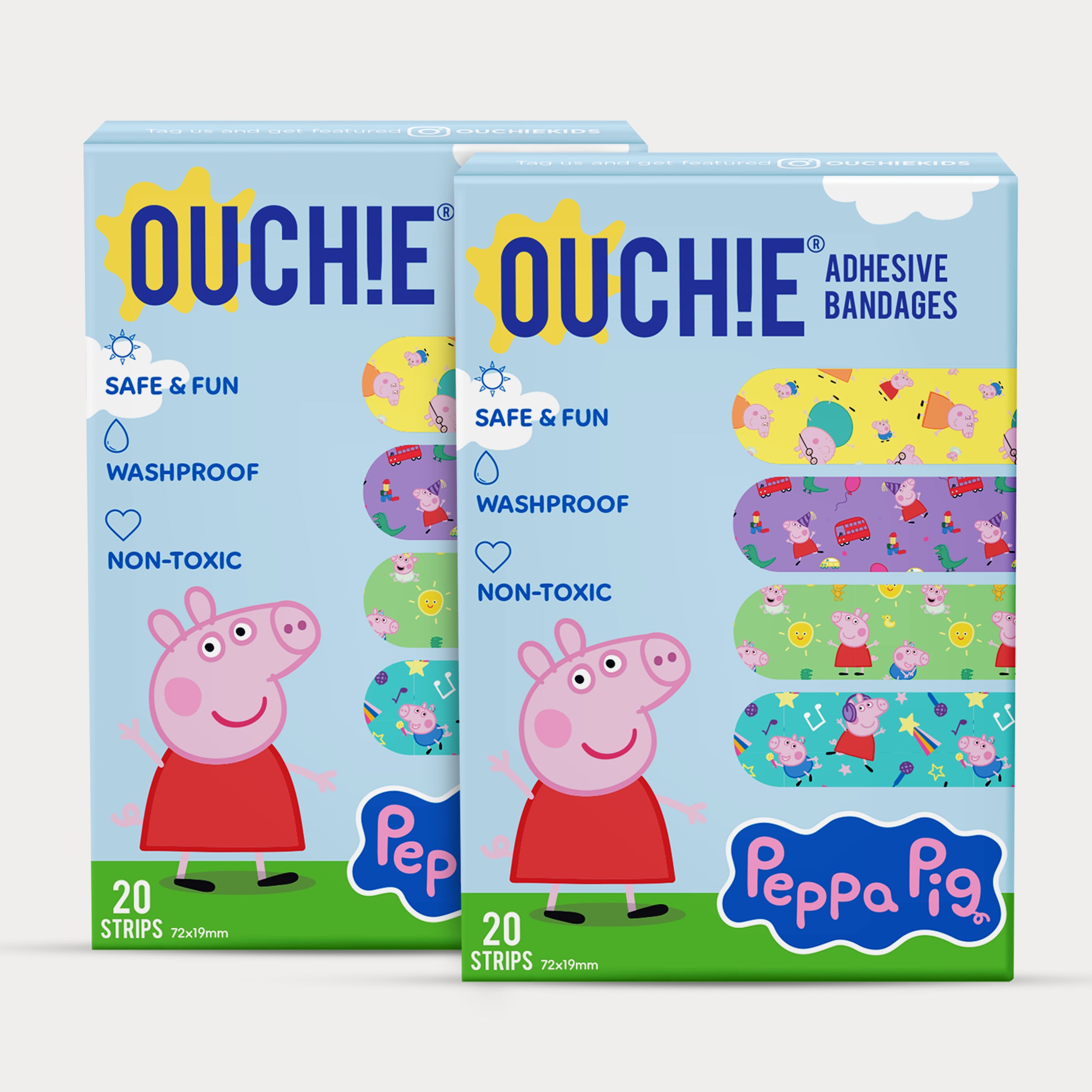 Double Combo: Peppa Pig and Family (40 Bandages) – Ouchie